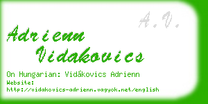 adrienn vidakovics business card