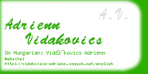 adrienn vidakovics business card